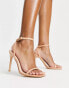 Фото #1 товара Truffle Collection barely there square toe stilletto heeled sandals in beige