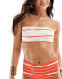 Фото #4 товара ASOS DESIGN Mia mix & match bandeau bikini top in tomato stripe