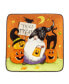 Фото #2 товара Halloween Gnomes Canape Plate Square Set, 4 Pieces