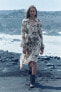 Фото #1 товара Платье-рубашка из 100% рами с принтом — zw collection ZARA
