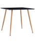 Dining Table Black and Oak 31.7"x31.7"x28.7" MDF