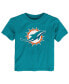 Фото #1 товара Toddler Boys and Girls Aqua Miami Dolphins Primary Logo T-shirt