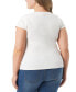 Фото #2 товара Trendy Plus Size Min Cap-Sleeve Top