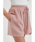 Women's Gauze Shorts With Thick Elastic Band And Pockets