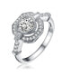 Фото #1 товара Sterling Silver Clear Cubic Zirconia Solitairie Ring