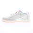 Фото #5 товара Reebok Club C 85 Prince Mens White Leather Lace Up Lifestyle Sneakers Shoes