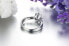 Steel ring with crystal KRS-174