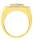 ფოტო #4 პროდუქტის Men's Diamond Cluster Ring (3 ct. t.w.) in 10k Gold and White Gold