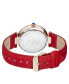 ფოტო #3 პროდუქტის Women's Matera Swiss Quartz Red Italian Suede Strap Watch 35mm