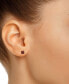 ფოტო #5 პროდუქტის Garnet Square Stud Earrings (1 ct. t.w.) in 14k Gold