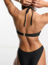 Фото #2 товара Miss Selfridge mix and match circle cut out bandeau bikini top in black