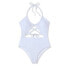 Фото #4 товара Women's Cut Out Halter Lurex One Piece Swimsuit - Shade & Shore Cream L