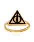 Фото #1 товара Womens 18K Yellow Gold Plated Deathly Hallows Ring