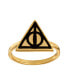 Womens 18K Yellow Gold Plated Deathly Hallows Ring