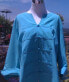 Фото #1 товара Блузка Charter Club рубашка с рукавами Roll Tab с отделкой Angel Blue 1X