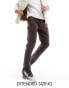 Фото #2 товара ASOS DESIGN pull on chino in dark brown with elasticated waist