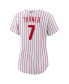 Фото #2 товара Women's Trea Turner White Philadelphia Phillies Home Replica Player Jersey