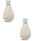 ფოტო #5 პროდუქტის Opal (3/8 ct. t.w.) and Diamond Accent Stud Earrings in 14K Yellow Gold or 14K White Gold