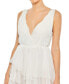 ფოტო #4 პროდუქტის Women's High Low Tiered Gown With Built In Bodysuit