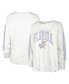 Фото #1 товара Women's White Distressed Florida Gators Statement SOA 3-Hit Long Sleeve T-shirt