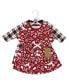 Toddler Girls Organic Cotton Long-Sleeve Dresses, Red Winter Folk