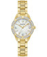 ფოტო #1 პროდუქტის Women's Classic Sutton Diamond (1/20 ct. t.w.) Gold-Tone Stainless Steel Bracelet Watch 28mm