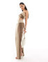 Фото #1 товара Missyempire exclusive slinky column maxi skirt co-ord in mocha