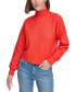 Фото #1 товара Women's Boxy Cropped Long Sleeve Mock Neck Sweater