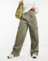 Фото #4 товара ASOS DESIGN cord pull on cargo trouser in khaki