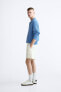 Textured bermuda shorts