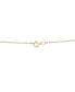 ფოტო #4 პროდუქტის Onyx & Diamond Accent Quatrefoil 17" Pendant Necklace in 14k Gold
