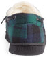 ფოტო #4 პროდუქტის Men's Plaid Moccasin Slippers with Faux-Fur Lining, Created for Macy's