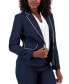 Фото #4 товара Women's Jacquard Two-Button Piped Pantsuit, Regular & Petite Sizes