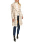 Forte Cashmere Windowpane Wool-Blend Coat Women's White Xs - фото #1