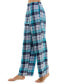 Women's Printed Flannel Pajama Pants College Plaid, M - фото #7