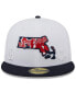 Фото #2 товара Men's White, Navy Boston Red Sox State 59FIFTY Fitted Hat