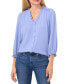 Women's Ruffled Button Front 3/4-Sleeve Blouse