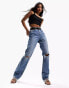 Фото #2 товара ASOS DESIGN 90's straight jean in mid blue with knee rips