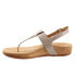 Фото #8 товара Softwalk Brea S2104-058 Womens Gray Wide Leather Slingback Sandals Shoes