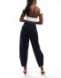 Фото #3 товара ASOS DESIGN button hem barrel trouser in navy