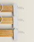 Фото #6 товара Pack of children’s wooden hangers with clips (pack of 3)