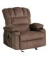Фото #5 товара Recliner Chair Massage Heating Sofa With USB And Side Pocket 2 Cup Holders (Brown)