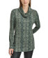 ფოტო #1 პროდუქტის Women's Python-Print Cowlneck Long-Sleeve Top