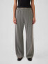 Wide-Leg Seamed Pull-On Pants