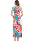 ფოტო #2 პროდუქტის Petite Morris Printed Halter Maxi Dress