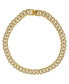 Фото #1 товара ADORNIA women's Gold-Tone Plated Crystal Thick Cuban Curb Chain Necklace