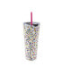 24 oz Confetti Dot Insulated Straw Tumblers Set, 2 Piece