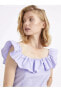 Фото #6 товара Fırfır Detaylı Drapeli Poplin Elbise