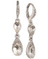 Фото #1 товара Pear-Shape Crystal Double Drop Earrings