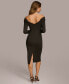 Фото #5 товара Платье женское DKNY Donna Karan с отложным воротником и открытыми плечами
